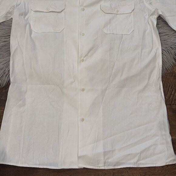 Long John And Sons Mens Shirt Ivory Size Large X Tall Button Front Pockets New - Picture 5 of 6